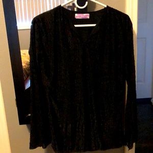 Black long dressy top.